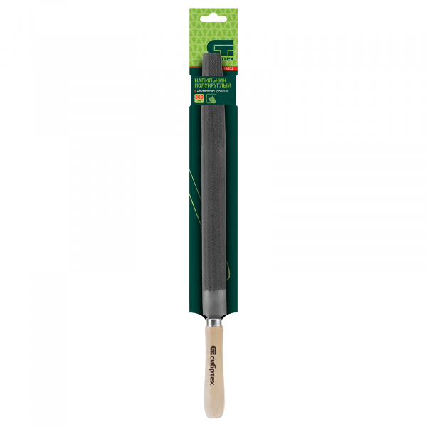 Напильник полукруглый, 300 мм, деревянная ручка Сибртех