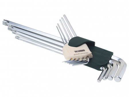 Набор ключей шестигранных RF-5093TXL: HEX/TORX, экстрадлинных (Hex:1.5,2,2.5,3, 4,5,6,8,10; Torx:T10,T20,T27,T30,T40,T50,T55) 9пр. ROCKFORCE /1