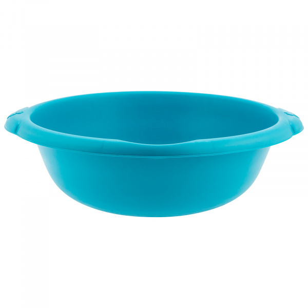 Таз пластмассовый круглый 18 л, бирюзовый, Home Palisad