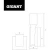 Фреза пазовая прямая D16 мм, H51 мм, хвостовик 12 мм Gigant GC-0067