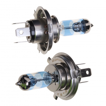 Автолампа H4 (60/55) P43t-38 +120% (бокс, 2шт) 12V MEGAPOWER /1/10