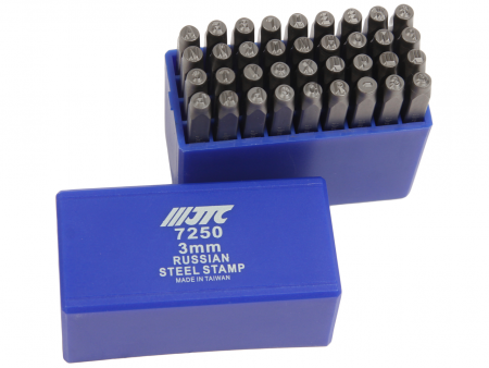 JTC Клейма буквенные кириллица 3мм (HRC 60+-2град. DIN 1451) JTC