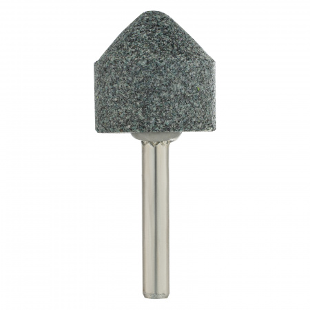 Шарошка абразивная, конус, для дрели, 25 x 25 мм, хвостовик d6 мм, 63С Denzel