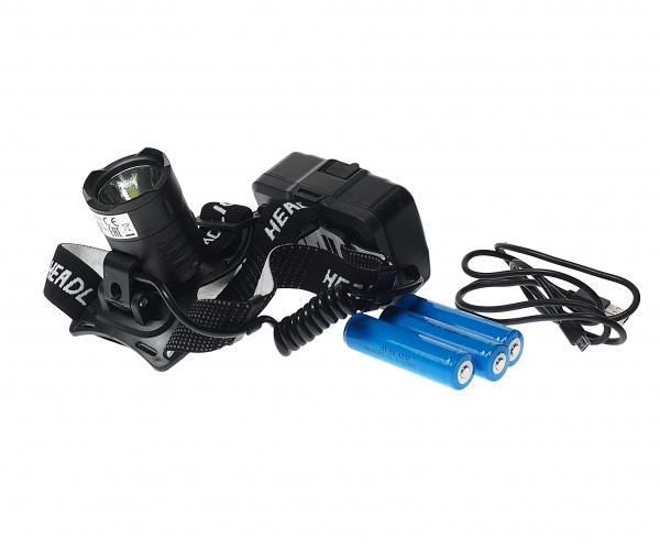 Фонарь RF-01156 светодиодный аккумуляторный налобный (10W LED,1500Lm,,2000mAh,зарядка12V,время раб.4ч,время заряд.6ч,защита гнезда зарядки)ROCKFORCE /