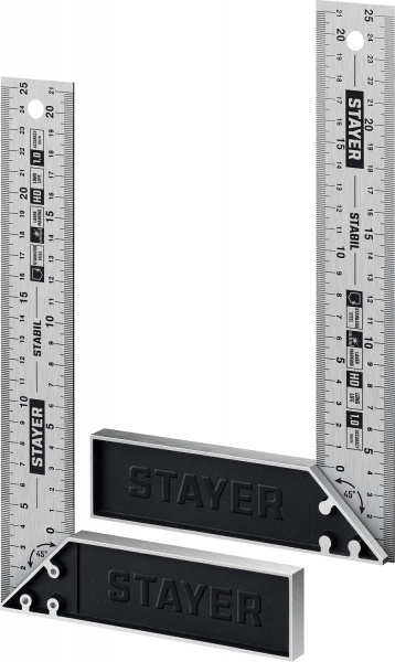 STAYER 250 мм, столярный угольник, Professional (3431-25)