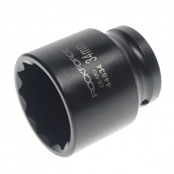 Головка торцевая 34мм 1/2" 12-гранная ударная L=60мм ROCKFORCE   RF-44834 /1/10 Головка торцевая 34мм 1/2" 12-гранная ударная L=60мм ROCKFORCE   RF-44834 /1/10