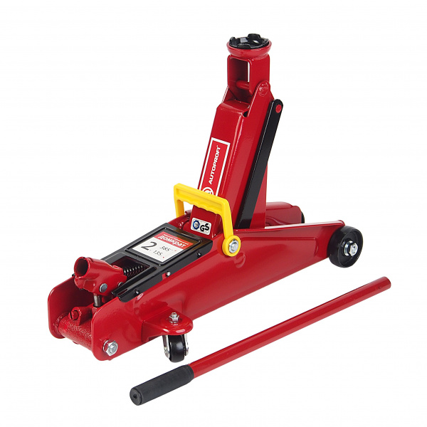 Домкрат гидравлический DP-20HK подкатной 2т (высота подъёма 135-385 мм), в кейсе, AUTOPROFI /1/1 OLD