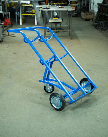 Тележка для газовых баллонов TOR ГБ-2, 2 баллона (250 литые колеса + 160 поворотное)