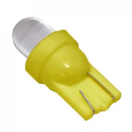 Автолампа W5W (W2.1x9.5d) LED ROUND YELLOW 12V MEGA ELECTRIC /100/500