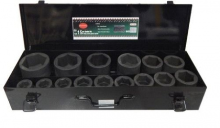 Набор головок RF-8151MPB: ударных 15пр., 1" 6гр. (металл. кейс) ROCKFORCE /1