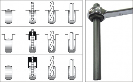 JTC Набор экстракторов 5-16мм для поврежденных болтов 25 предметов в кейсе JTC