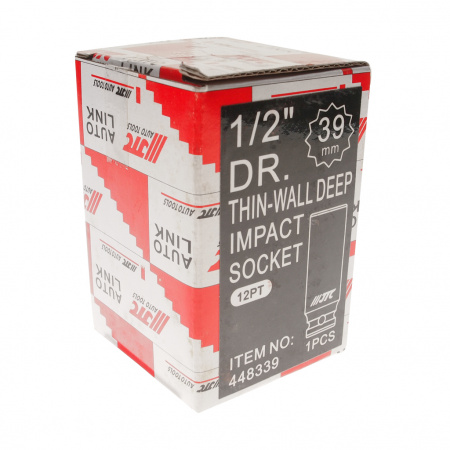 JTC Головка торцевая 1/2" 39мм 12-ти гранная ударная тонкостенная L=82мм JTC JTC Головка торцевая 1/2" 39мм 12-ти гранная ударная тонкостенная L=82мм JTC