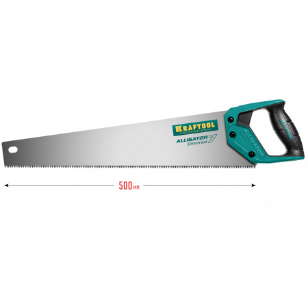 KRAFTOOL Alligator Universal 7, 500 мм, универсальная ножовка (15004-50)