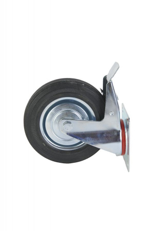 Колесо поворотное резина SCb 80 200 мм с тормозом (F)