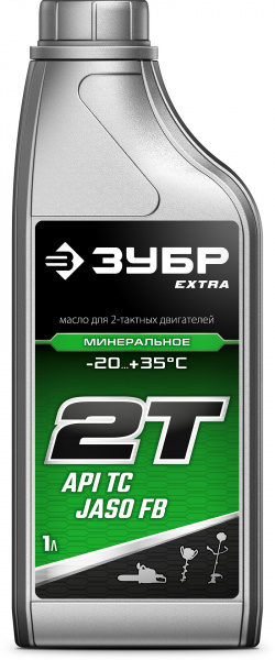 ЗУБР 2Т-М, 1 л, минеральное масло для 2-тактных двигателей, EXTRA (70602-1)