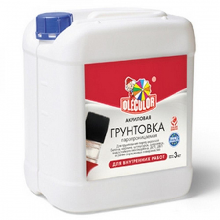 Грунтовка акрил. для внутр. работ  1,0кг  OLECOLOR (12)