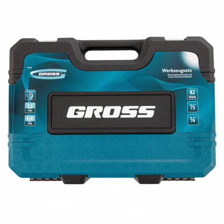 Набор инструментов, 1/4", 1/2", CrV, 120 зубьев, 82 предмета Gross