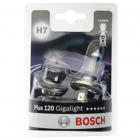 Автолампа H7 (55) PX26d+120% GIGALIGHT (блистер, 2шт) 12V BOSCH /1