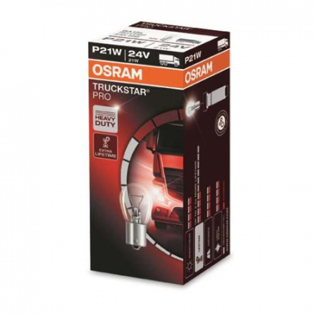 Автолампа P21W (BA15s) +100% TRUCKSTAR PRO 24V OSRAM /10/50/200