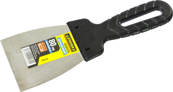 STAYER PROFlat, 80 мм, пластиковая ручка, нержавеющий шпатель, Professional (1008-08)