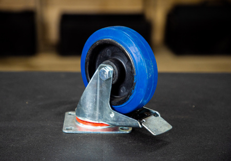 Колесо поворотное резина SRCLb 55 125 мм с тормозом (F)