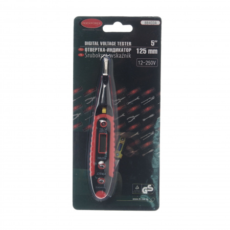 Отвертка-индикатор RF-88403A с подсветкой 3.5мм 5"-125мм (12-24V ), в блистере ROCKFORCE /1/10