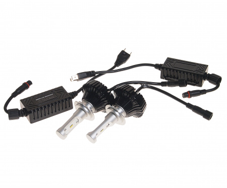Автолампа H7 BRIGHT WHITE 6 SMD 6200K с блоком (2шт) 12-24V 6000лм MEGAPOWER /1/10