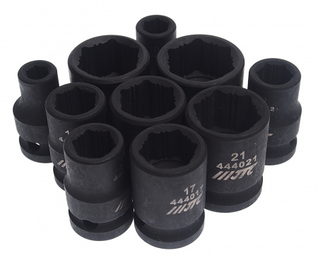 JTC Набор головок для поврежденных болтов и гаек 1/2" 8-24мм 6-ти гранных 10 предметов в кейсе JTC