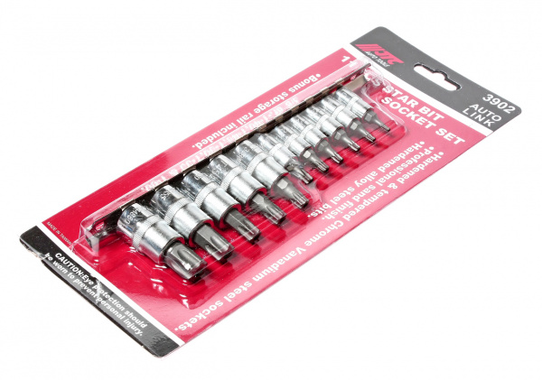 JTC Набор головок торцевых 1/4"-3/8" TORX Т10Н-Т60Н с отверстием 11 предметов JTC JTC Набор головок торцевых 1/4"-3/8" TORX Т10Н-Т60Н с отверстием 11 предметов JTC