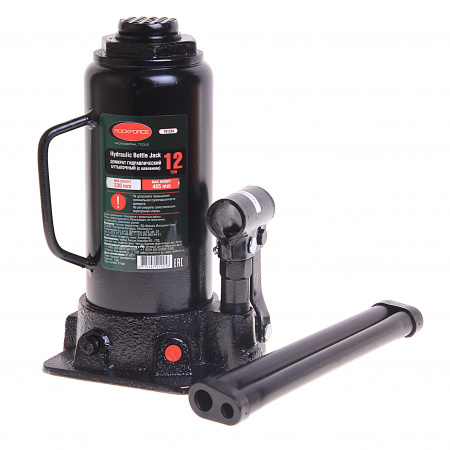 Домкрат гидравлический RF-T91204 бутылочный с клапаном 12т (выс.подъема 230-465мм) ROCKFORCE /1/4
