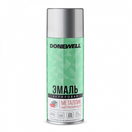 Эмаль аэроз. металлик серебро 520мл Donewell DW-1026 (12)