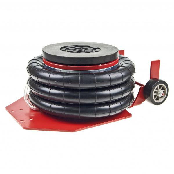 Домкрат подкатной пневматический 3,5т(6-12bar, h min 135мм, h max 450мм, 3 подушки, Ø270мм) ROCKFORCE /1