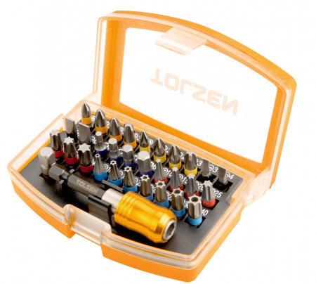 Набор вставок (бит) 1/4", PH, PZ, Hex, Torx, Slotted, 32 предмета TOLSEN TT20370 Набор вставок (бит) 1/4", PH, PZ, Hex, Torx, Slotted, 32 предмета TOLSEN TT20370