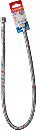 ЗУБР 1/2″, 0.8 м, гайка-штуцер, гибкая подводка для воды (51005-G/S-080)