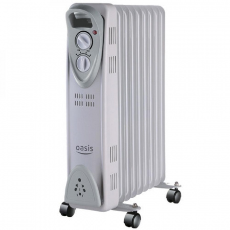 Обогреватель масляный Oasis US-20 (UT-20) 2000Вт 9 секций термостат белый (1)