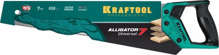 KRAFTOOL Alligator Universal 7, 450 мм, универсальная ножовка (15004-45)