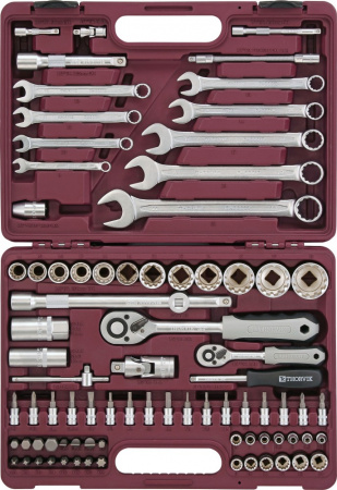 UTS0082MP Набор инструмента универсальный 1/4", 1/2"DR с головками торцевыми MultiProf, 82 предмета