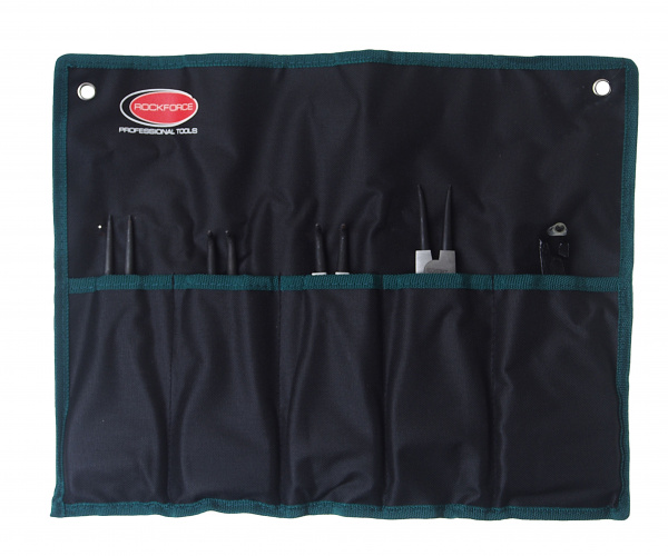 Набор съемников RF-5040A стопорных колец 5пр(L-200ммх4шт+съемник стопорных колец для суппортов), на полотне ROCKFORCE /1