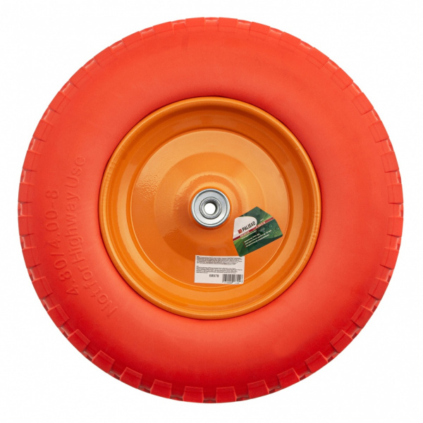 Колесо полиуретановое 4.80/4.00-8, длина оси 90 мм, подшипник 12 мм Palisad