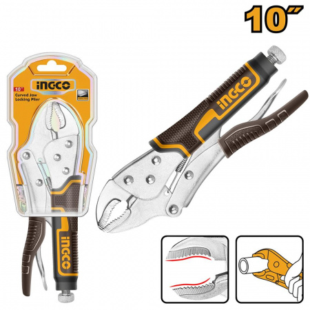 Клещи зажимные 250 мм INGCO HSJP0110