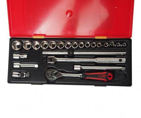 JTC Набор головок торцевых 3/8" 6-ти гранных 6-22мм 23 предмета в кейсе JTC