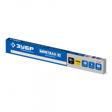ЗУБР БИМЕТАЛЛ-32, 32 TPI, 300 мм, биметаллическое полотно по металлу, Профессионал (15855-32)