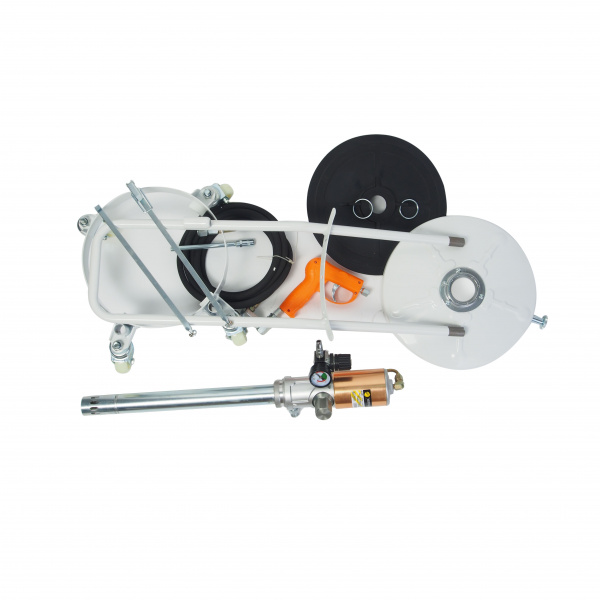 Нагнетатель смазки ER-44001 пневматический (раб.давл.:5.4 бар;подача:5 гр/сек.;тип смазки:#0-#3, под емкость на 20л) ЭВРИКА /1