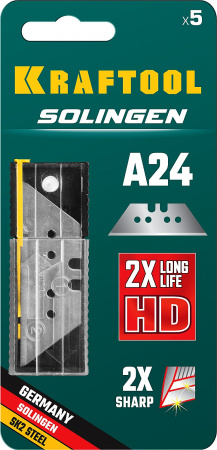 KRAFTOOL Solingen-А24, 5 шт, трапециевидные лезвия (09625-S5)