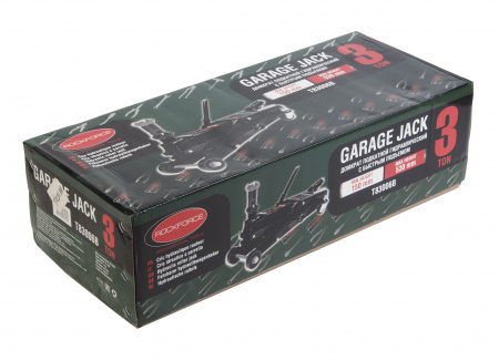 Домкрат гидравлический RF-T83006B  подкатной  с механизмом быстрого подъема и сменной надставкой 3т (h min 150мм, h max 530мм) ROCKFORCE /1