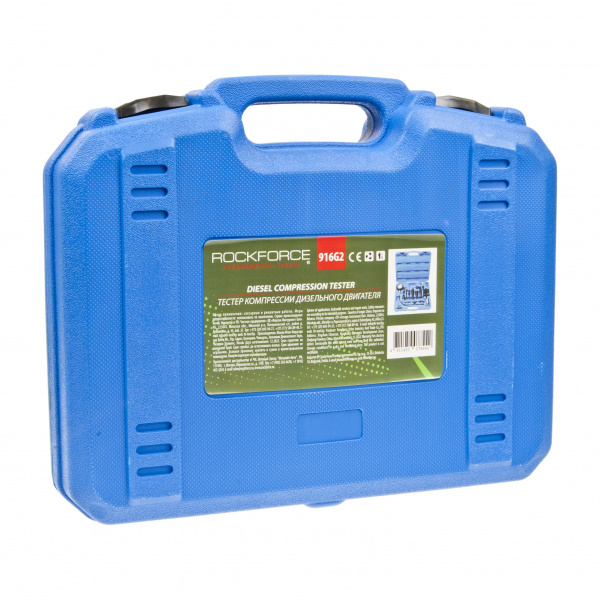 Тестер компрессии дизельного двигателя RF-916G2 13пр. манометр в комплекте с переходниками, в кейсе ROCKFORCE /1/5 Тестер компрессии дизельного двигателя RF-916G2 13пр. манометр в комплекте с переходниками, в кейсе ROCKFORCE /1/5