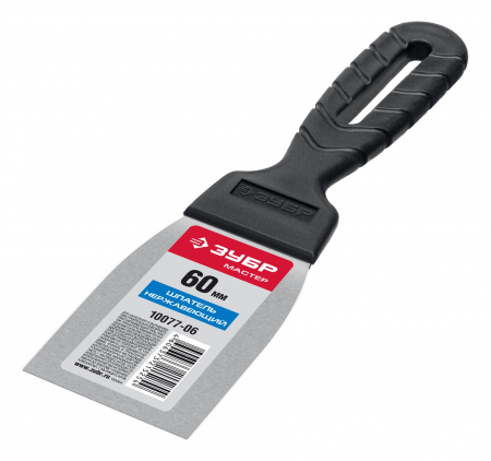 ЗУБР 60 мм, пластиковая ручка, нержавеющий шпатель (10077-06)