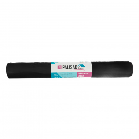 Пакеты для мусора 200 л x 10 шт., ПВД особопрочные черные, длинный ролик, Home Palisad