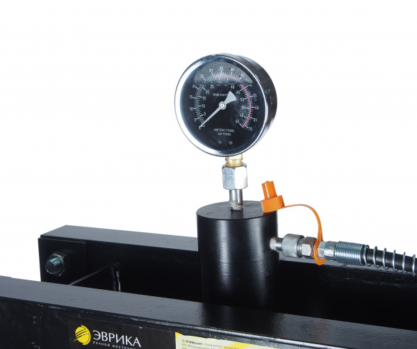 Пресс ER-40030 напольный гидравлический 30т с ручным приводом и манометром (ход штока 150мм, рабочий диапазон 130-820мм) ЭВРИКА /1 NEW