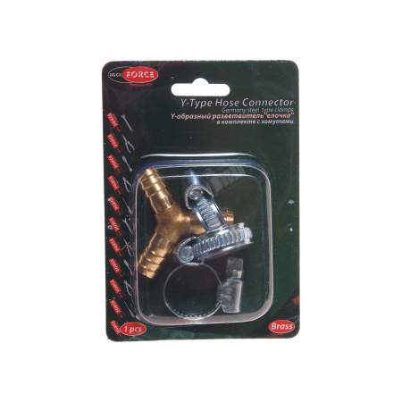 Разветвитель RF-E102-5/3 Y-образный "елочка" 10мм + хомуты (в блистере) ROCKFORCE /1